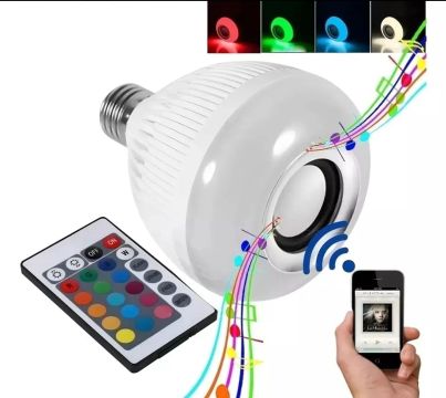 Lâmpada LED RGB com Bluetooth e Controle Remoto