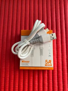 Cabo USB para Carregamento Rápido 5A 1 Metro para iPhone 