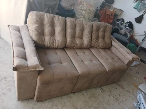 Sofa retratil com 3 assentos (pronta entrega)