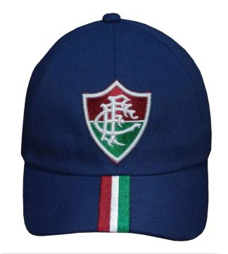 Boné Fluminense Azul com Faixas - Liga retro
