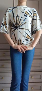 Blusa Feminina Estampa Abstrata Marfinno