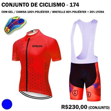 Roupa de Ciclismo Strava Vermelha