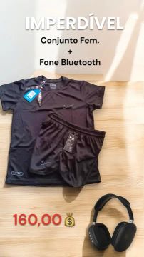 Conjunto feminino + fone P90