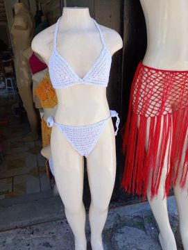 Biquíni Crochê Branco - Novo