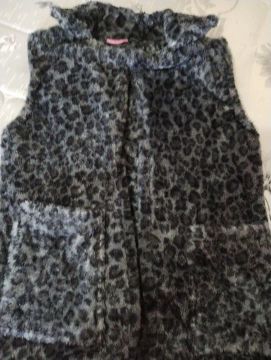 Colete Pelúcia Leopardo Feminino