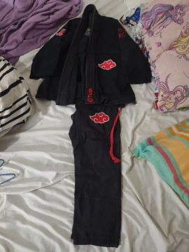 Kimono infantil de Jiu-Jitsu Preto Naruto Akatsuki