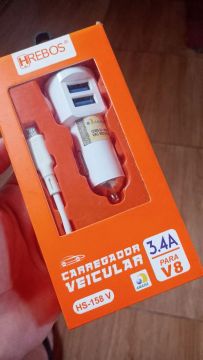 Carregador Veicular 3.4A HREBOS HS-158 V