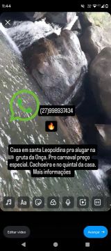 Cachoeira da Gruta da onça temos fotos e vídeos 