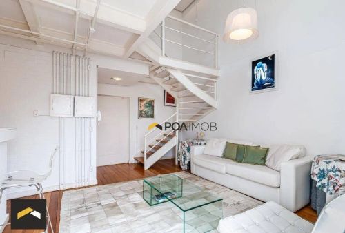 Apartamento Duplex com 1 dormitório para alugar, 92 m² por R$ 7.189,00/mês - Moinhos de Ve