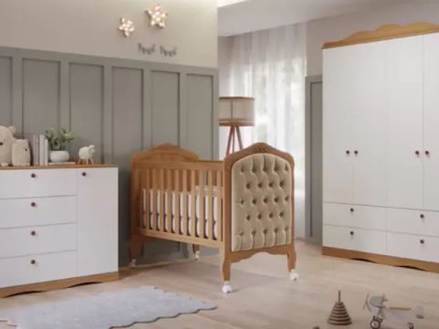BERÇO 3 EM 1 COMPLETO MODELO LUXO -  IMPECÁVEL