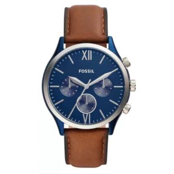Relógio Fossil Quartzo Pulseira De Couro Bq2402