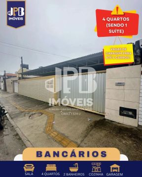 Imóvel para venda possui 100 metros quadrados com 4 quartos em Bancários - João Pessoa - P