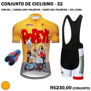 Roupa de Ciclismo Popeye