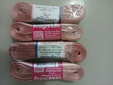 Kit 4 fitas de cetim 10mx15mm novas 