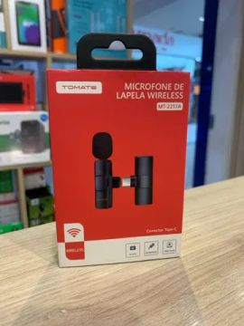 Microfone Lapela Wireless Tipo C Tomate - Novo Lacrado - Loja Física 