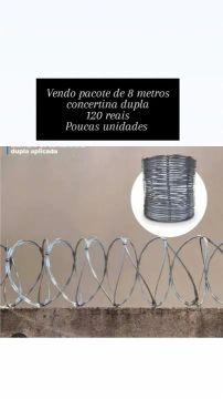 Concertina dupla 8 metros - Poucas unidades
