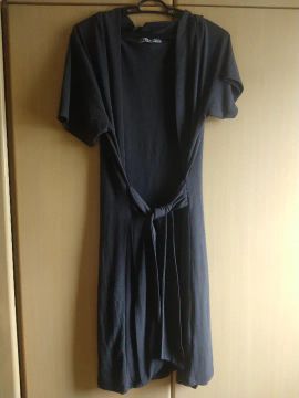 Cardigan Cinza-Escuro Com Cinto Cor Com Amor G