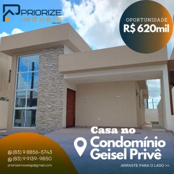 Excelente casa no Condomínio Geisel Privê com 3 quartos e piscina.
