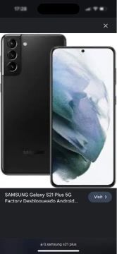 Samsung Galaxy S21 Plus 5G 256gb preto