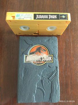 VHS filme Jurassic Park - Edição Especial Limitada original - Capa Fóssil