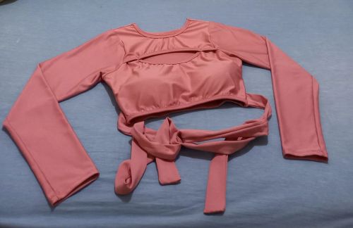 Blusa Cropped rosa, com bojo