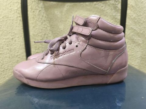 TÊNIS REEBOK FREESTYLE HI STAR FEMININO ROSA N35 ORIGINAL MUITO NOVO