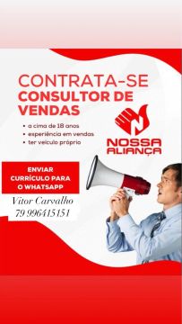 !!!Vaga para consultor de vendas!!!