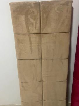 Cabeceira de Cama Suede Bege