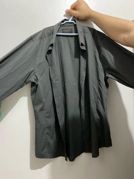 Camisa social cinza escuro