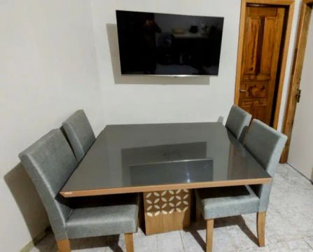 Mesa De Jantar Com 8 Lugares Kappesberg Freijó Off White E Cinza 