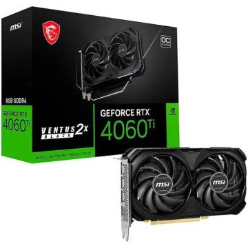 Nvidia Msi Ventus Rtx 4060 Ventus 2x Black 8g Tarjeta Geforce