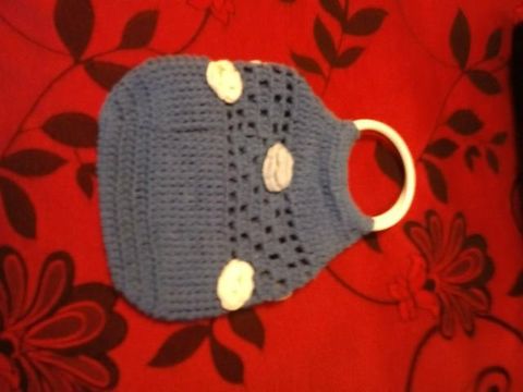 Bolsas em croche, macrame e madeira