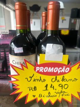 Vinho Chileno - Promoção! Só 14,90
