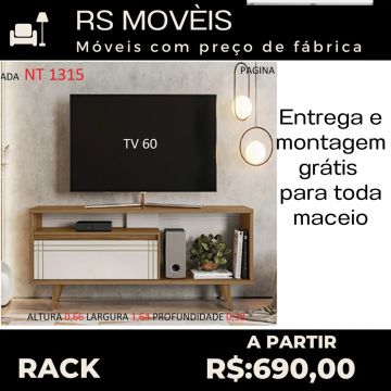 Rack para TV 60 polegadas com entrega e montagem grátis