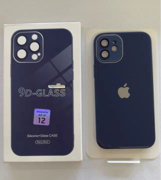 Capinha para iPhone 12 9D Glass Navy Blue