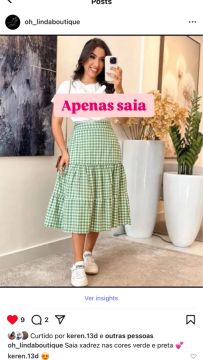 Saia Xadrez Verde e Preta