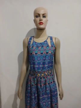 Vestido roxo azul mandala 