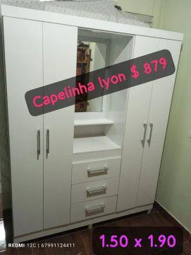 Guarda-Roupas Lyon 3 Portas Branco 1,50x1,90