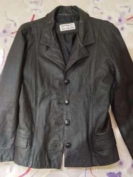 Blazer de couro feminino 