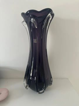 Vaso Decorativo em cristal  Roxo São Marcos 