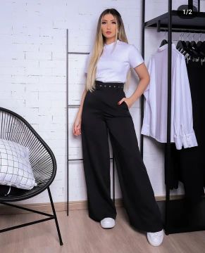 Calça alfaiataria pantalona 
