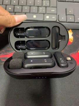 Microfone lapela 2 em 1 