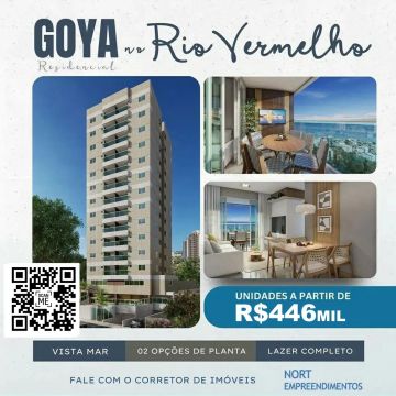 APARTAMENTO 2 QUARTOS 1 SUÍTE 56M² RIO VERMELHO - GOYA RESIDENCIAL