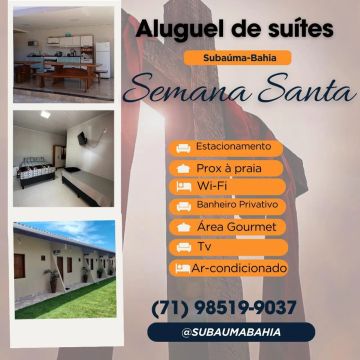 Aluguel de Suítes para a Semana Santa em Subaúma