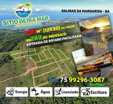 Terreno Lotes Urbanizados, p/Morar ou Lazer, Sítio Beira Mar - na praia, Chácara