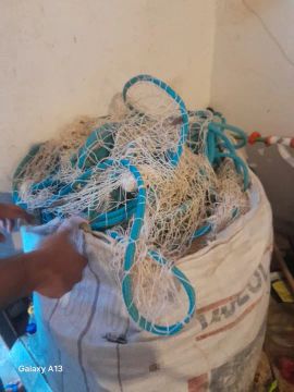 Rede de pesca usada