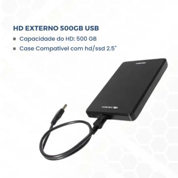 HD Externo 500gb case