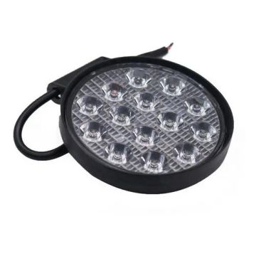 Farol de Led Auxiliar Redondo 42w 14 leds 12v/24v unidade
