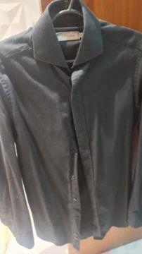 BAIXOU! APROVEITE! Linda Camisa Social Masculina Preta - Tamanho P