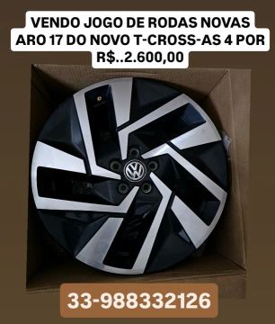 Rodas-Novas Aro 17 do novo T-Cross-o jogo zeradas